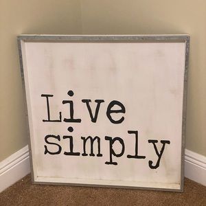 “Live Simply” Wall Decor